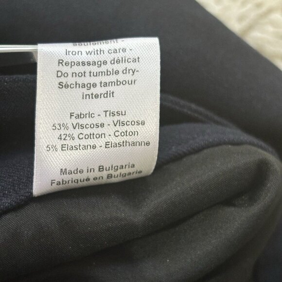 Joseph $990 High-End Europe Designer Brand Navy Slacks Trousers Crop Pants NWOT - Picture 6 of 8